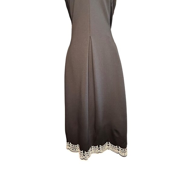 Talbots Black Dress with Cream Lace Trim - Picture 5 of 11